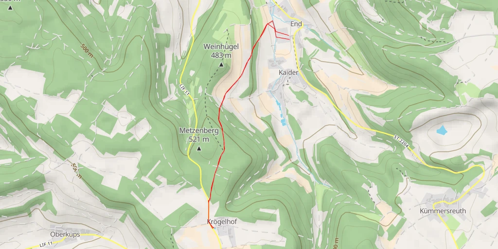 Map of the trail for LIF 11