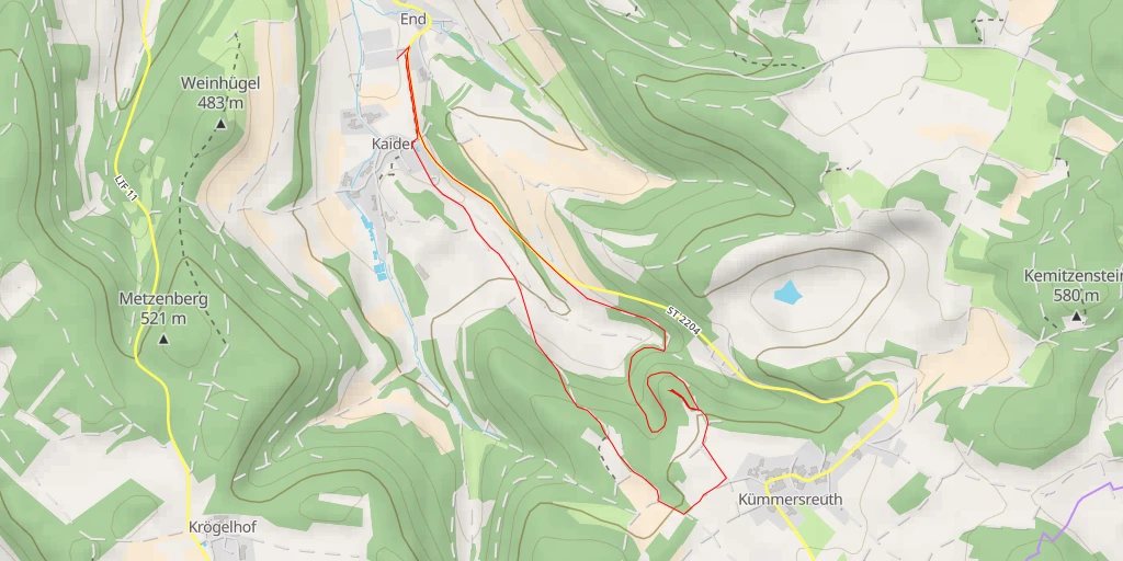 Map of the trail for Schloßberg