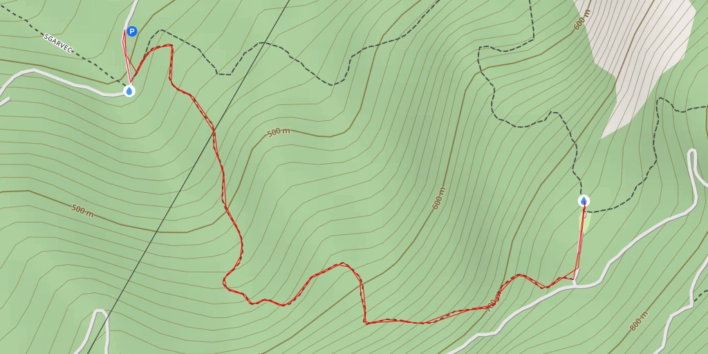 Map of the trail for Fontana