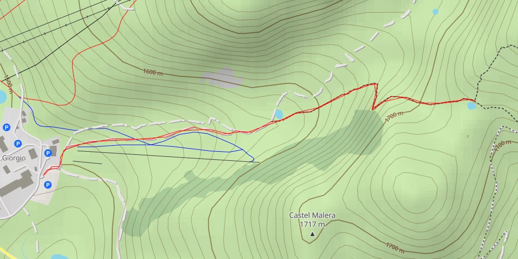 Carte de l'itinéraire :  Ponte di Revolto