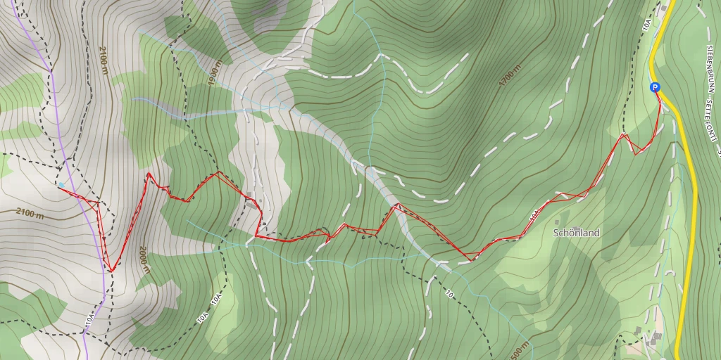 Map of the trail for Dorsale Sud Monte Luco - Forstweg Laugenalm - Strada forestale Malga del Monte Luco - Unsere Liebe Frau im Walde-St. Felix - Senale-San Felice