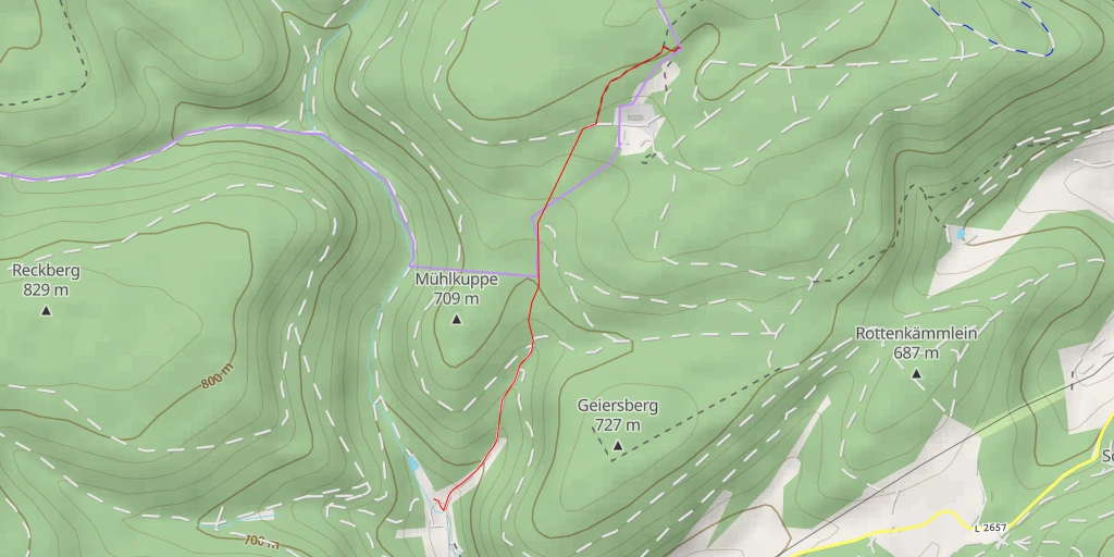 Map of the trail for AI - Fellbergbaude - Steinach