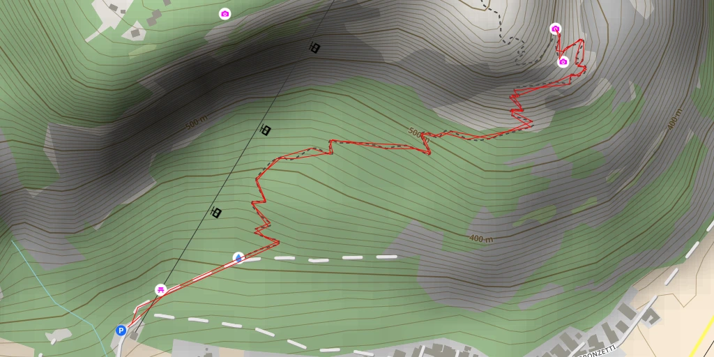 Map of the trail for Sentiero del Monte di Mezzocorona