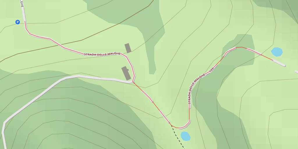 Map of the trail for Strada delle Malghe - Strada delle Malghe