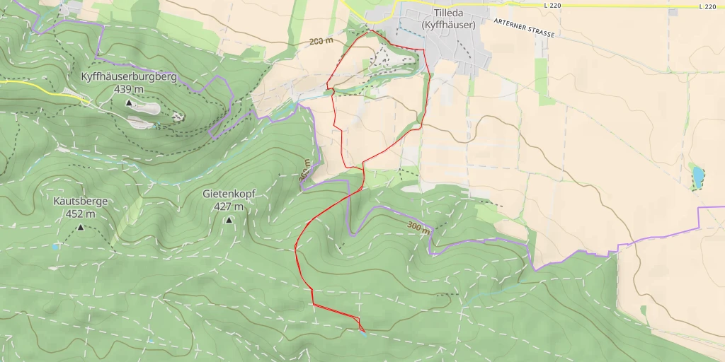 Map of the trail for Kaltes Tal