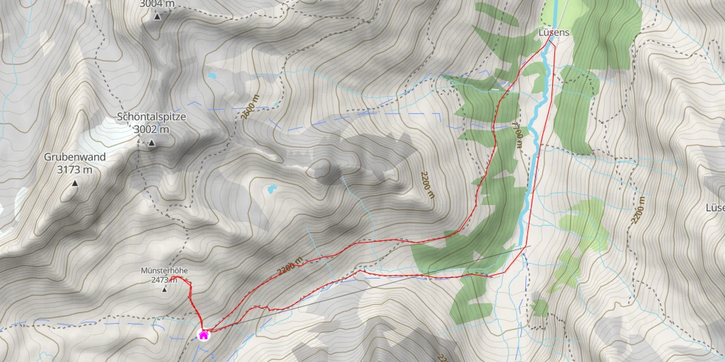 Map of the trail for Münsterhöhe