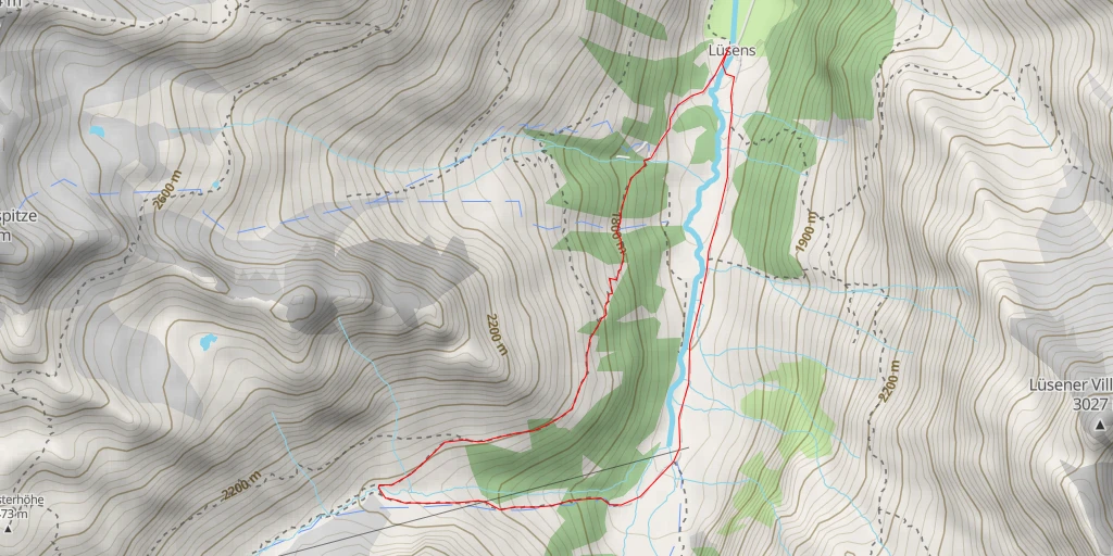 Map of the trail for Längentaleralm