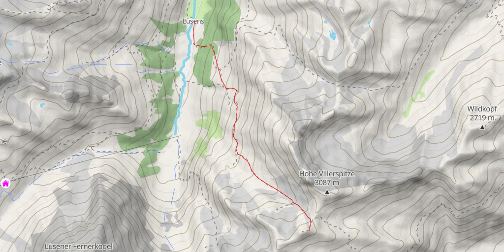 Map of the trail for Schafgrübler