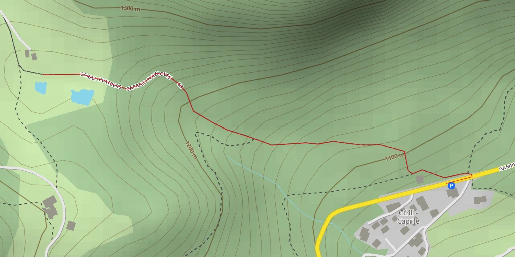 Map of the trail for Gfrill-Platzers - Caprile-Plazzoles