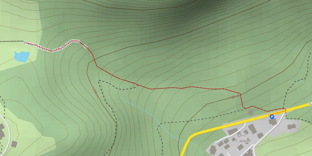 Map of the trail for Gfrill-Platzers - Caprile-Plazzoles - Gfrill-Platzers - Caprile-Plazzoles