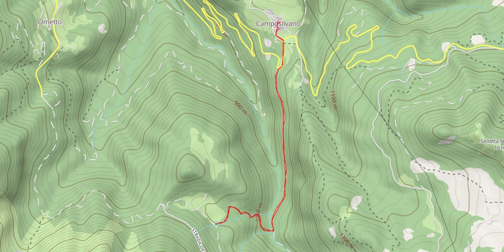 Map of the trail for Strada forestale Colletto Siebe - Malga Siebe - Strada forestale Colletto Siebe - Malga Siebe