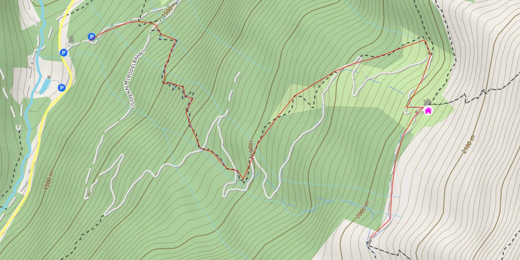 Map of the trail for Kühgrüblalm