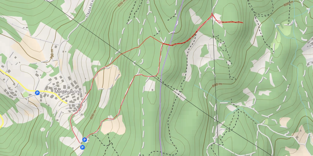 Map of the trail for Tracciato manuntenzione alta tensione