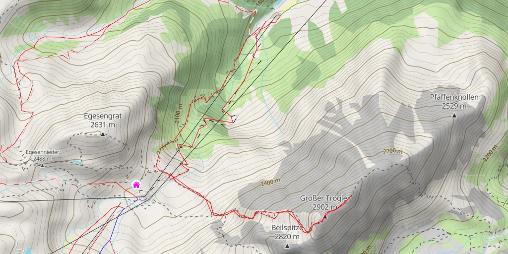 Map of the trail for Kleiner Trögler