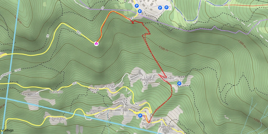 Carte de l'itinéraire :  SP2