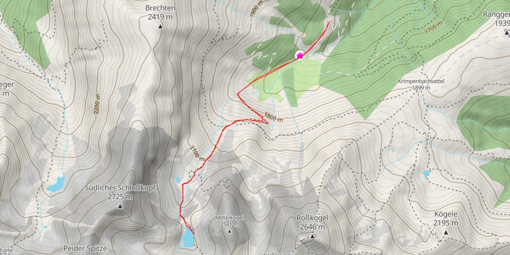 Map of the trail for Hundstalsee