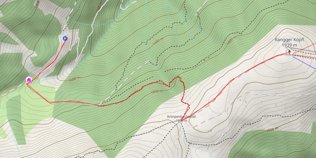 Carte de l'itinéraire :  Rangger Köpfl