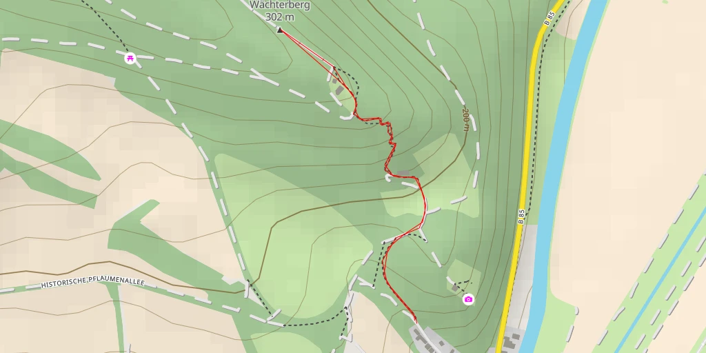 Map of the trail for Wächterberg