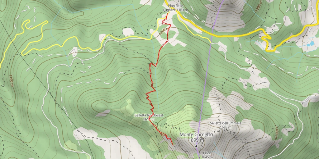 Map of the trail for Torre Franceschini