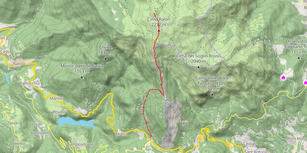 Carte de l'itinéraire :  Dente Austriaco