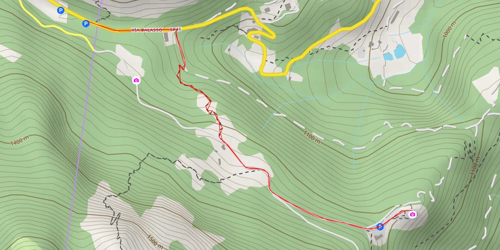 Map of the trail for Ossario del Pasubio