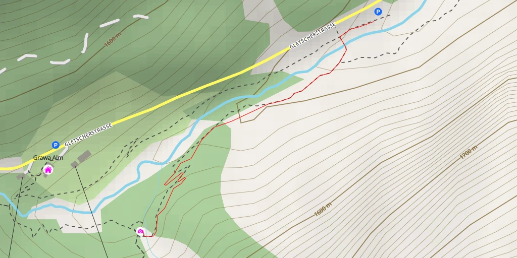 Map of the trail for Grawa Observatorium - Grawa Observatorium