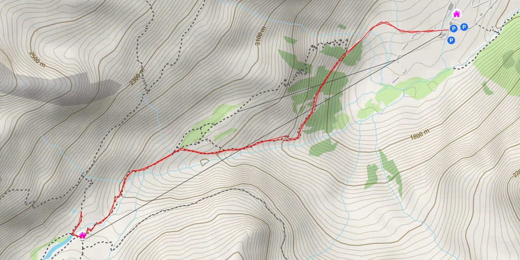 Map of the trail for Zustieg Kettersteig Edelweiss - Zustieg Kettersteig Edelweiss