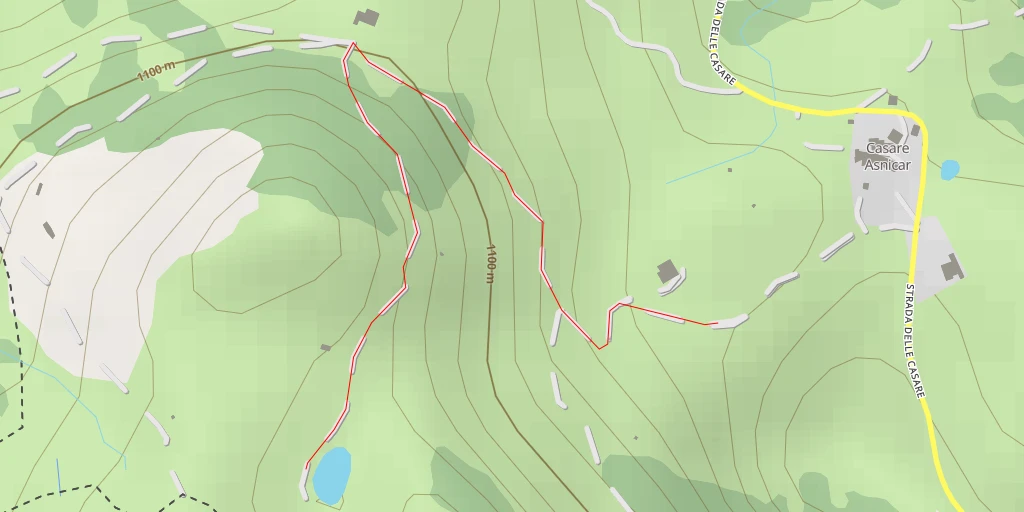 Map of the trail for Sentiero Rodecche - Sentiero Rodecche