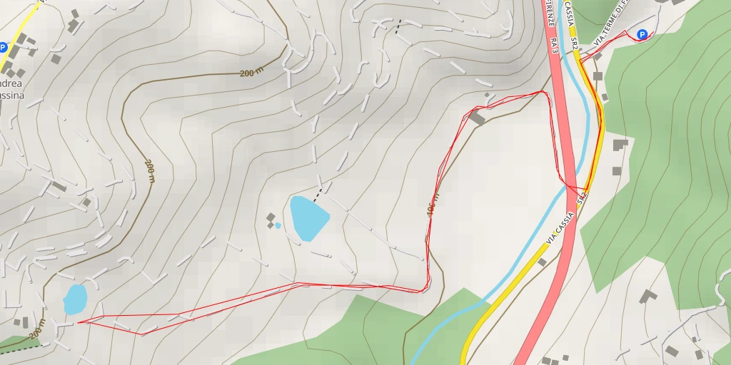 Map of the trail for Via Scopeti