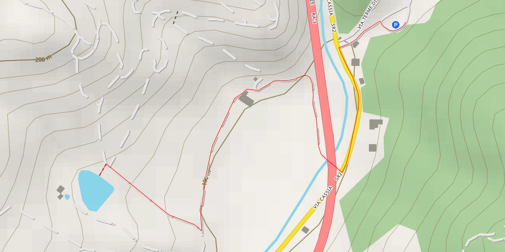 Map of the trail for Via Cassia