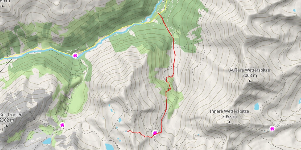 Map of the trail for Stubaier Höhenweg - Stubaier Höhenweg