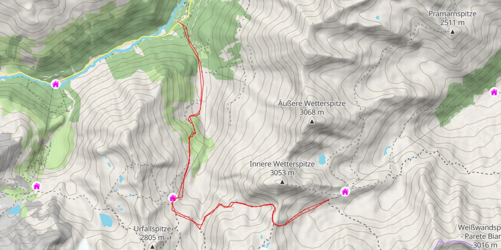 Map of the trail for Stubaier Höhenweg - Stubaier Höhenweg