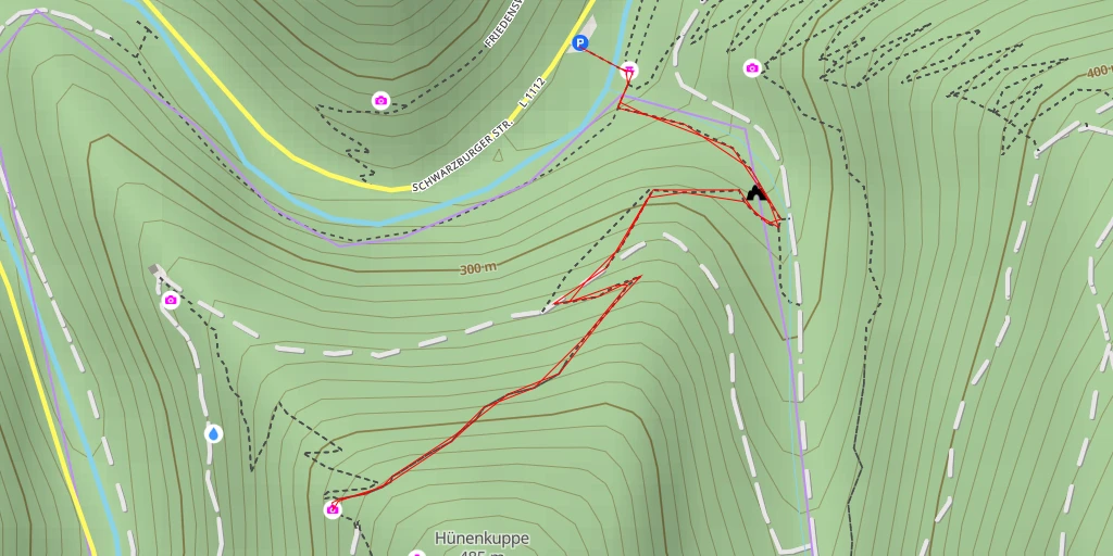 Map of the trail for AI - Elisabethfelsen