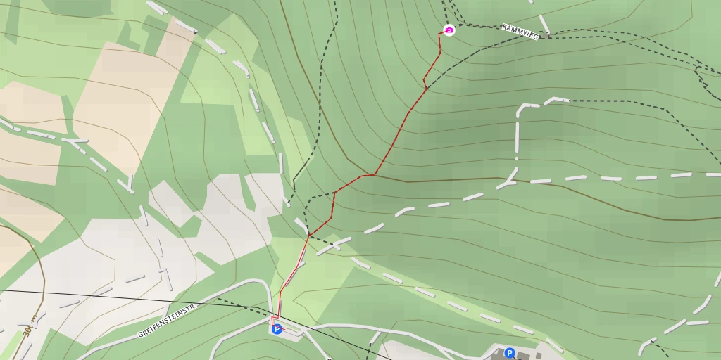 Map of the trail for AI - Kesselwände