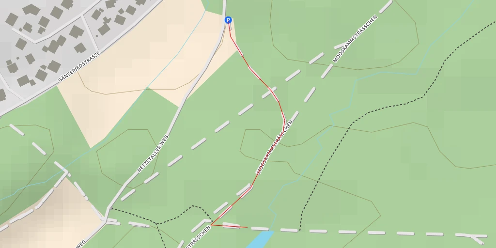 Map of the trail for Mooskammsträßchen - Mooskammsträßchen - Nürnberg