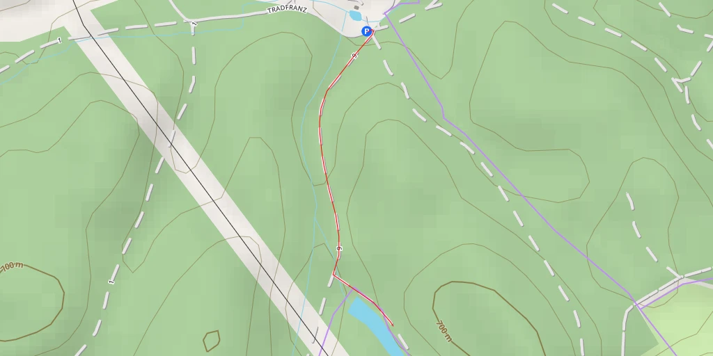 Map of the trail for Tradfranz