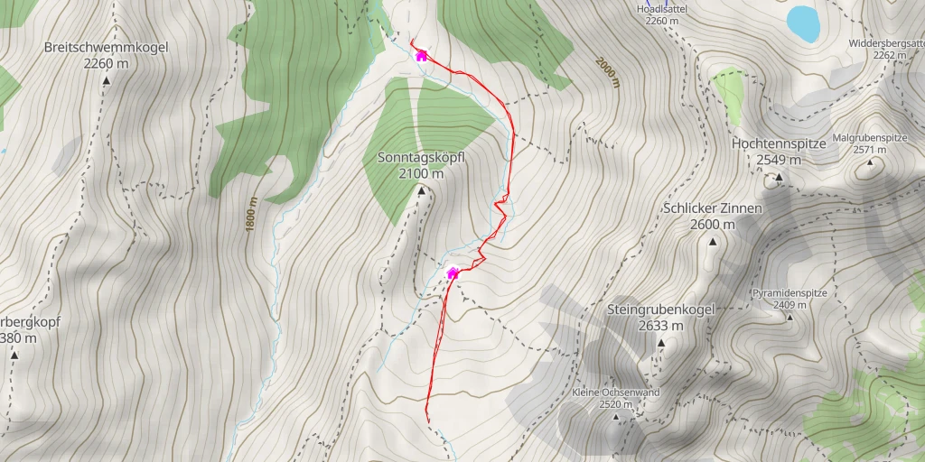 Map of the trail for 116 - 116