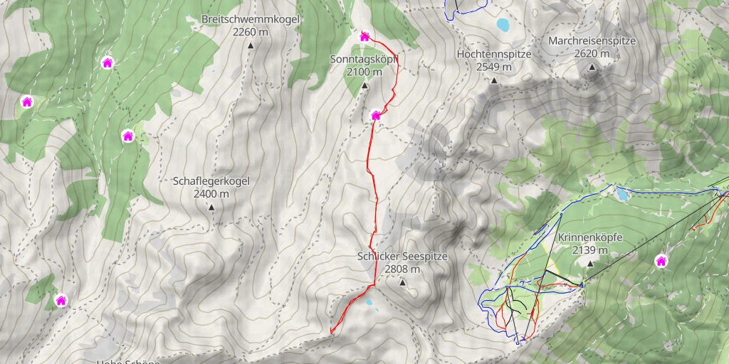 Map of the trail for Steinkogel