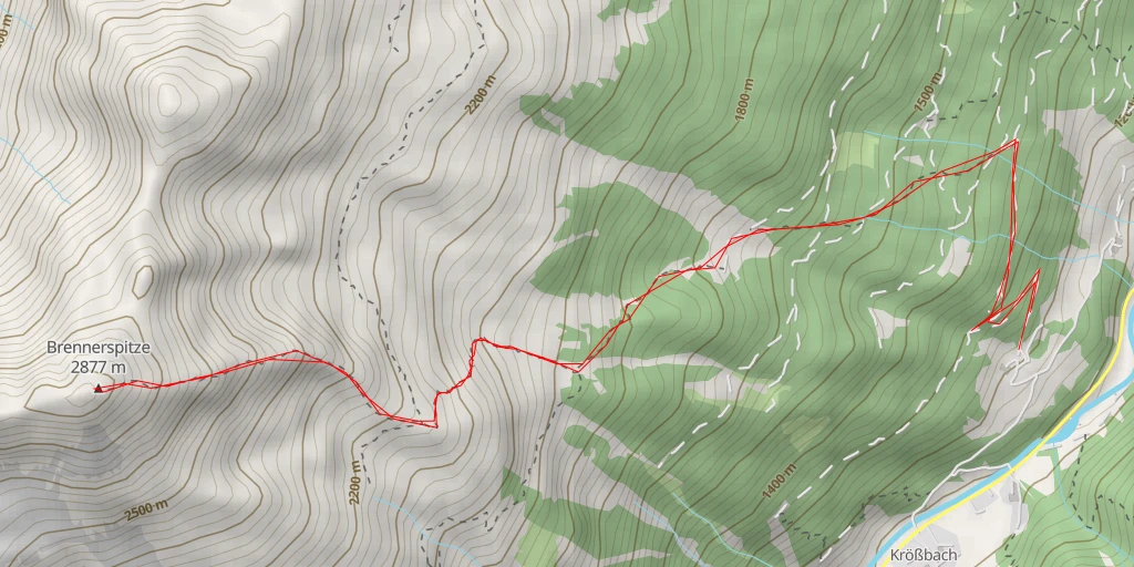 Map of the trail for Brennerspitze