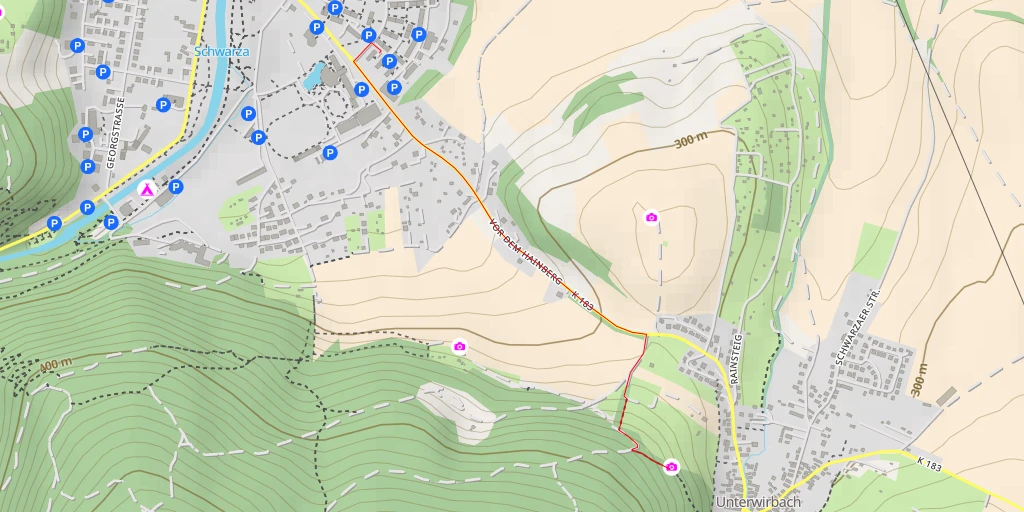 Map of the trail for AI - Saalfeld/Saale