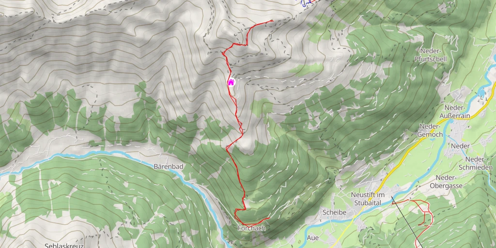 Map of the trail for Niederer Burgstall