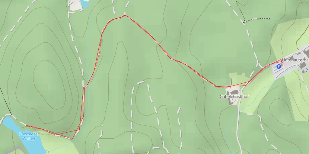 Map of the trail for Rohrmoser Weiher