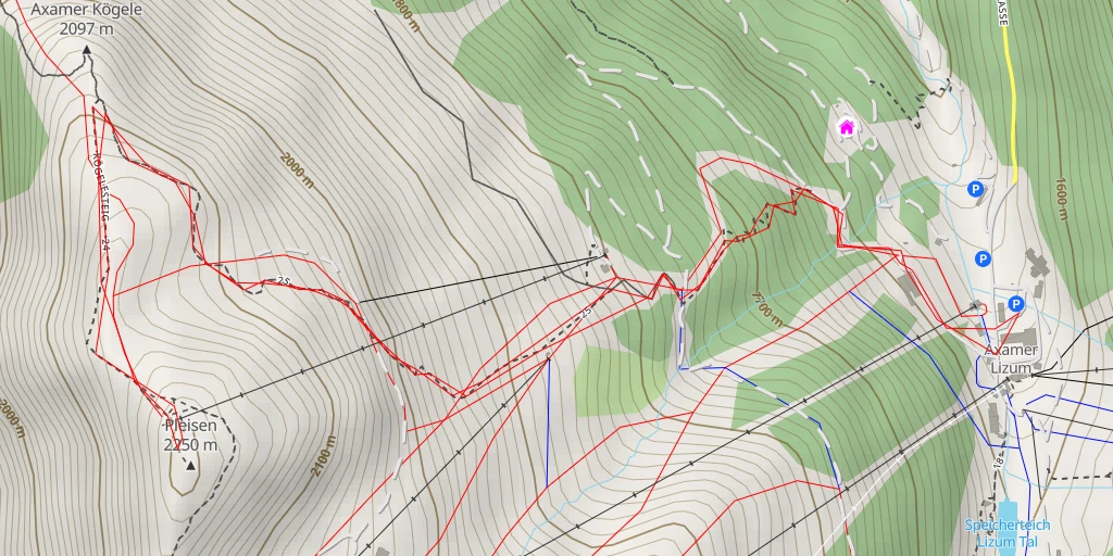 Map of the trail for Pleisen