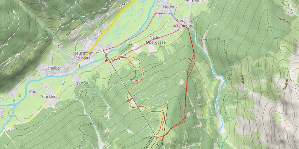 Map of the trail for Startplatz Neustift Elfer