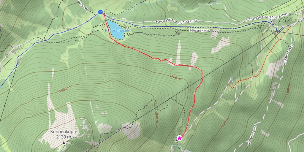 Map of the trail for Galtalm