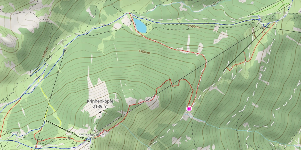 Map of the trail for Startrampe Fulpmes Kreuzjoch