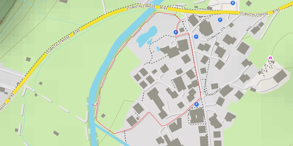 Map of the trail for Erlenweg