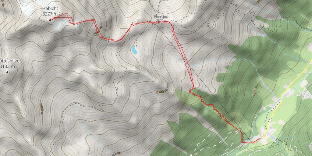 Map of the trail for Habicht