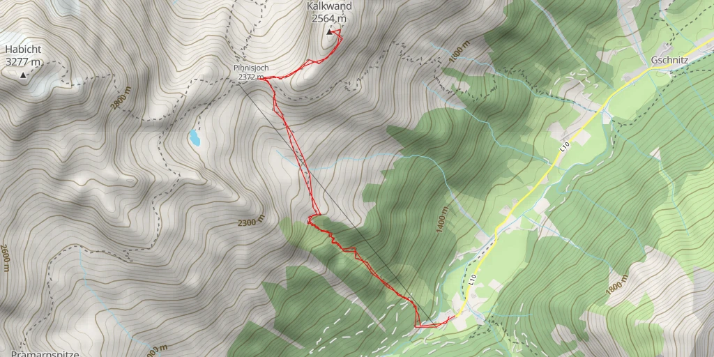 Map of the trail for Kalkwand