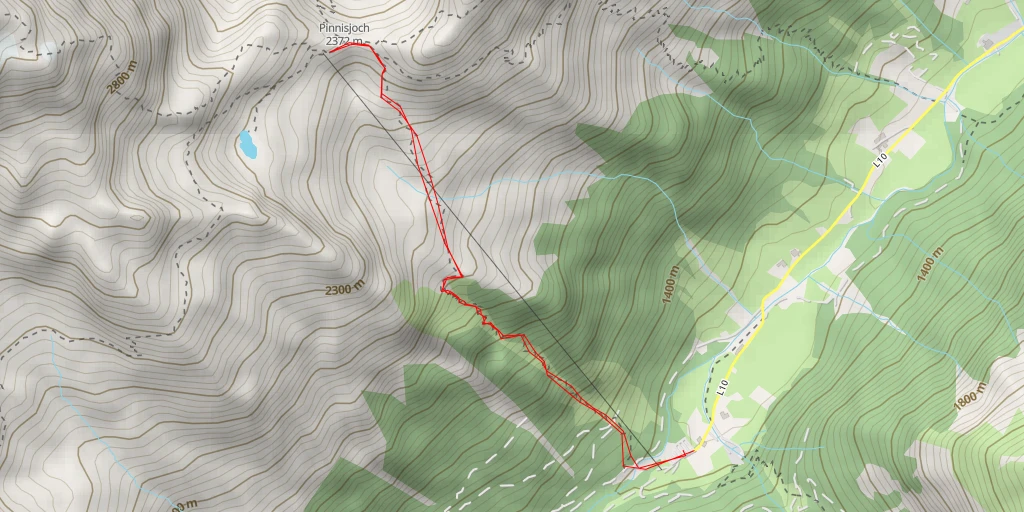 Map of the trail for Innsbrucker Hütte